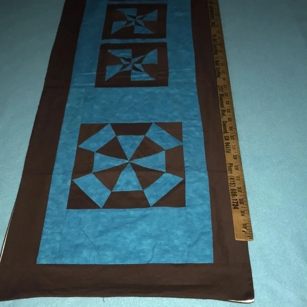 QUILTED table runner- handmade 80 inches long